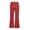 🆑284_Red, variant on Puyaiuu 4-12 Years Boys Girls Solid Color High Waist Flared Long Pants Elastic Slim Fit Casual Trousers School Daily Wear Bottoms Gift