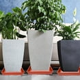 thumbnail image 3 of Waroomhouse Plastic Tray for Plants Square Plastic Plant Tray Set 5 Durable Waterproof Flower Pot Trays for Indoor Outdoor Plants Drainage Tray for Pots Planter, 3 of 8