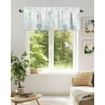 thumbnail image 5 of Green Coastal Ocean Kitchen Valances for Windows Coral Sea Lifes Valance Curtains&nbsp; for Kitchen /Living Room/Bedroom/ Bathroom Decor, 54"x18 " ,Rod Pocket 1 Panel, White Blue, 5 of 7
