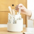 thumbnail image 6 of Anuirheih Desk Pencil Holder with 3 Slots, 360 Degree Rotating Pen Organizers for Desktop Storage Stationery Supplies, 6 of 8