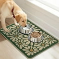 thumbnail image 6 of Dog Food Mats for Floors Waterproof, Absorbent Quick Dry Pet Cat Food Mat, Water Bowl Mats Pet Feeding, Eco-Friendly Accessories Pet Supplies (16"x24",Green Flower B), 6 of 6