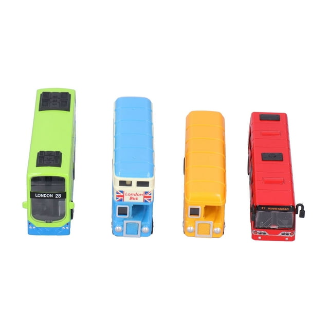 Bus Model, Anti Fall Bus Toy Cartoon Graffiti Spray Paint For Kids A,B,C,D