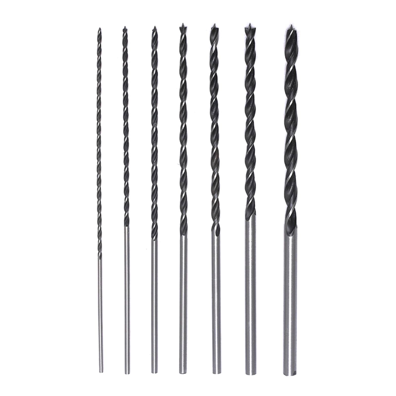 7pc Extended 300mm Woodworking Drill Bit Set High Carbon Steel Bit For Deeply Hole Drilling In Hardwood Plywood Beams