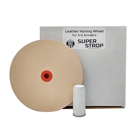 Leather Honing Wheel Fits 6 in. Grinders and Polishers
