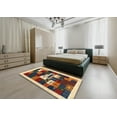 thumbnail image 4 of Ahgly Company Indoor Rectangle Contemporary Red Brown Abstract Area Rugs, 8' x 10', 4 of 6