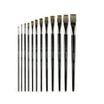 thumbnail image 3 of Creative Mark Hamburg Premiere Professional Oil Painting Brushes - Flat #20 Oil Paint Brush - Handmade in Germany, Natural & Synthetic Hair Blend, Long Triple-Lacquered Birch Handle, 3 of 7