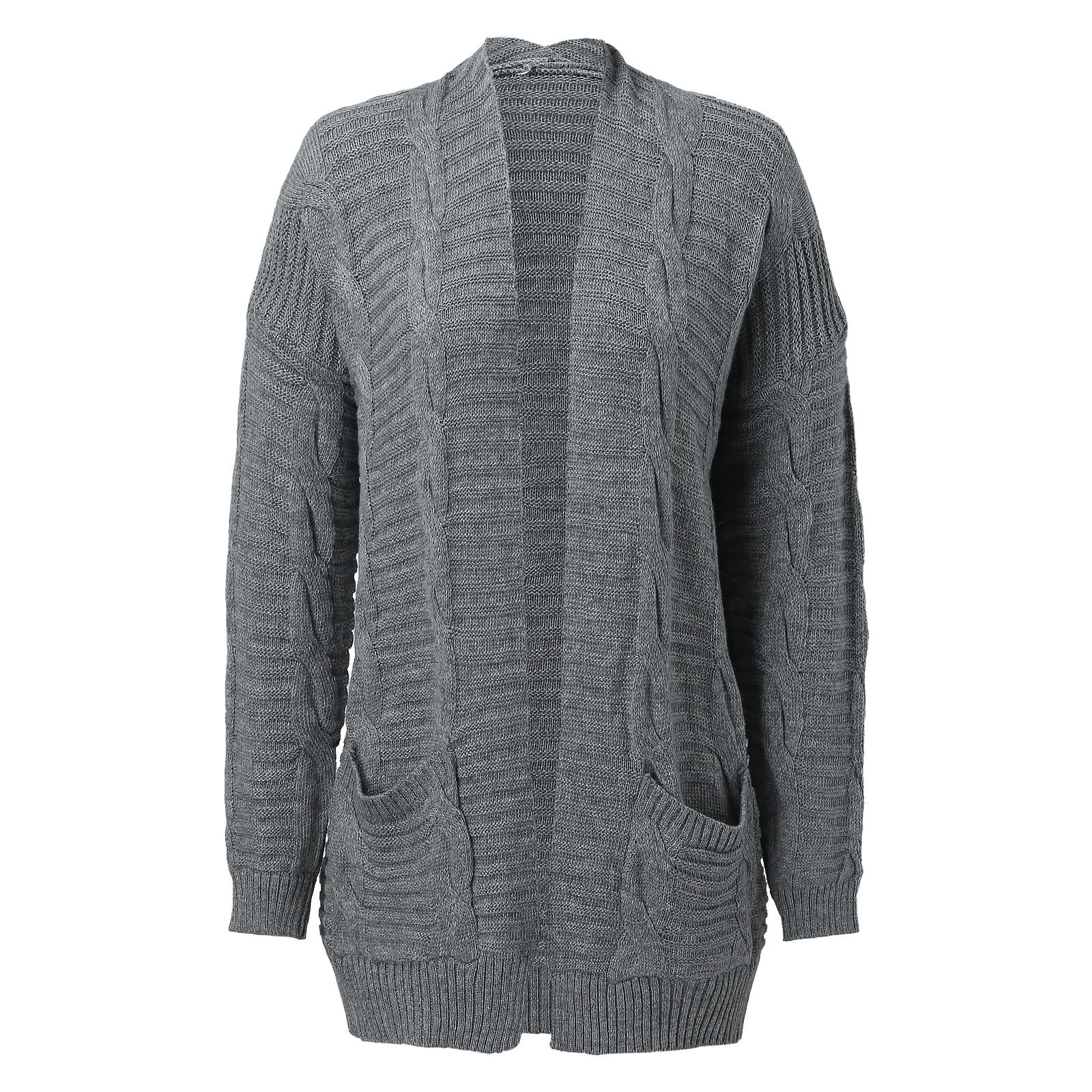 Women Winter Autumn Coat Cable Knitted Fashion Cardigan Solid Warm