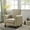 Mocha/Linen, variant on Push Back Recliner Upholstered Club Chair by Naomi Home-Color:Gray,Fabric:Microfiber