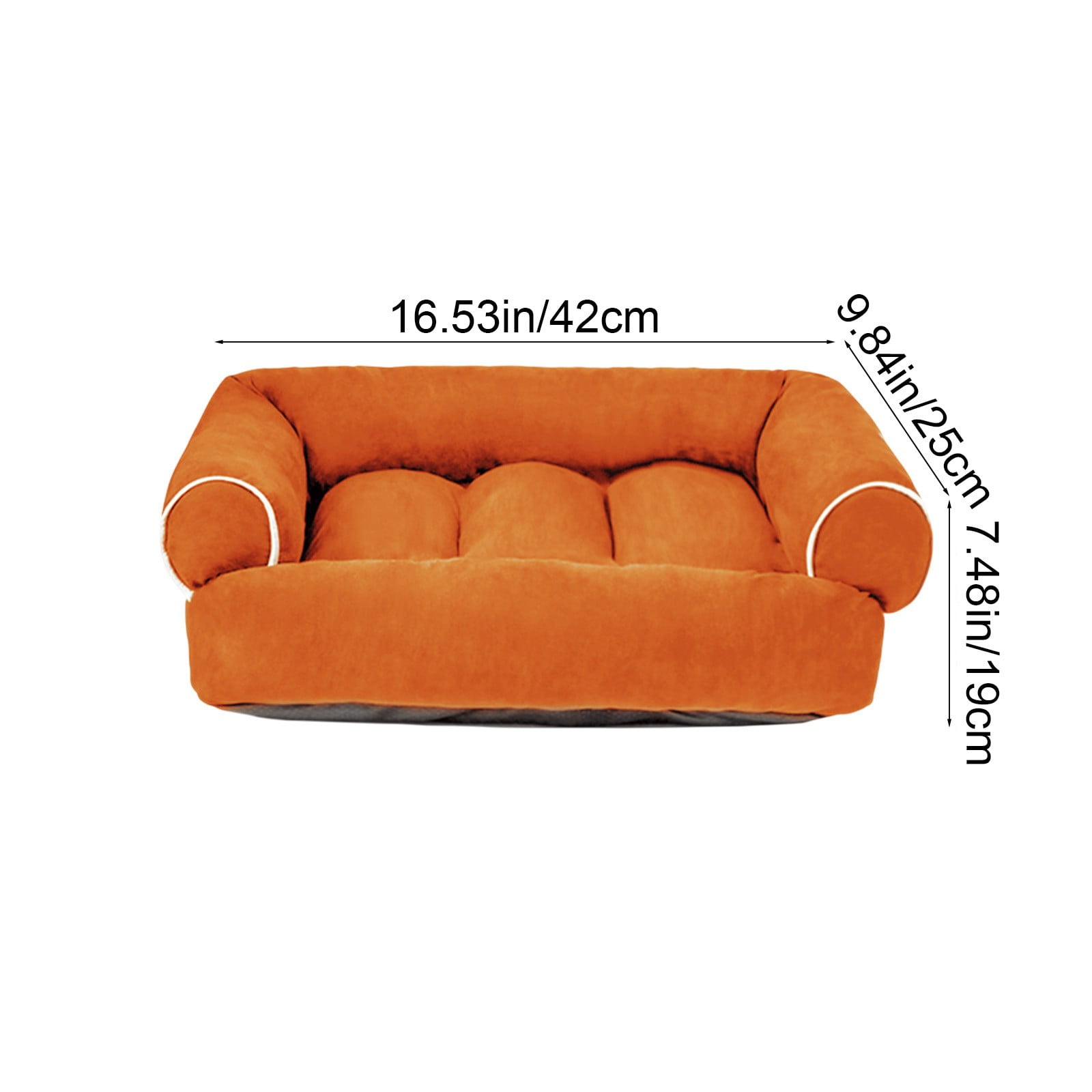 OAVQHLG3B RectangleDog Bed for Large Medium Small Dogs, Orthopedic Dog Sofa with Sides and Waterproof Liner, Washable Bolster Pet Bed Couch