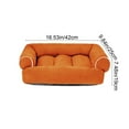 thumbnail image 4 of Winter Dog Sofa Beds, Washable Soft Comfortable Rectangle Couch Bed for Small to Medium Pets 18.11x14.96x8.26 Inch Orange, 4 of 6