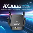 thumbnail image 5 of WiFi Range Extender Signal Booster,2.4G&5.8G Wireless Internet Repeater with 4 High Gain Antennas,WiFi Amplifier Supports Repeater/AP Mode,WiFi Signal Extender for Home Basement Garage Apartment, 5 of 10