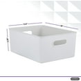 thumbnail image 4 of Superio 15L Medium White Smoke Ribbed Storage Bin with Lid, Plastic Storage Bin, 4 of 6