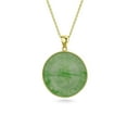 thumbnail image 2 of Bling Jewelry Womens Asian Green Jade Agate Pendant Necklace 14K Gold Plated, 2 of 4