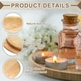 thumbnail image 3 of Uxcell Bamboo Serving Tray, 8 x 8 Inch Round Wooden Trays Portable Serving Platters for Food Fruit, Snacks, Bread, Vanity, Weddings, Picnics, Khaki, 3 of 7