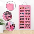thumbnail image 6 of Sunglasses Organizer Storage Hanging Proof Wall Pocket Glasses Organizer-16 Slots Sunglass Organizer Holder With Metal Hook(One Size,Pink), 6 of 6