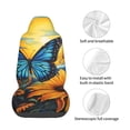 thumbnail image 4 of Yiaed Colorful Cloud Butterfly Sunflower Print Car Seat Covers,Universal Auto Seats Protector Fits for Car,SUV Sedan,Truck,Automotive Seat Covers & Accessories, 4 of 5