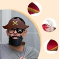 thumbnail image 6 of Segolike Pirate Hat Halloween Fancy Dress Gift Headdress Pirate Theme Party Buccaneer Hat Red, 6 of 8