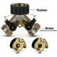 thumbnail image 2 of Conector, conector de manguera, grifo doble para lavadora, distribuidor en Y de 2 vías, 3/4 de pulgada para conectar 2 electrodomésticos, para grifo de jardín, para adaptador de ba, 2 of 5