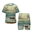 thumbnail image 1 of Fotbe Serene Coastal Blue Sky Pijama Estampada de 2 Piezas para Niños – Ropa de Dormir de Manga Corta Cómoda para Niños y Niñas, Camiseta y Shorts de Algodón-Medium, 1 of 6