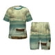 thumbnail image 1 of Fotbe Serene Coastal Blue Sky Pijama Estampada de 2 Piezas para Niños – Ropa de Dormir de Manga Corta Cómoda para Niños y Niñas, Camiseta y Shorts de Algodón-Medium, 1 of 6