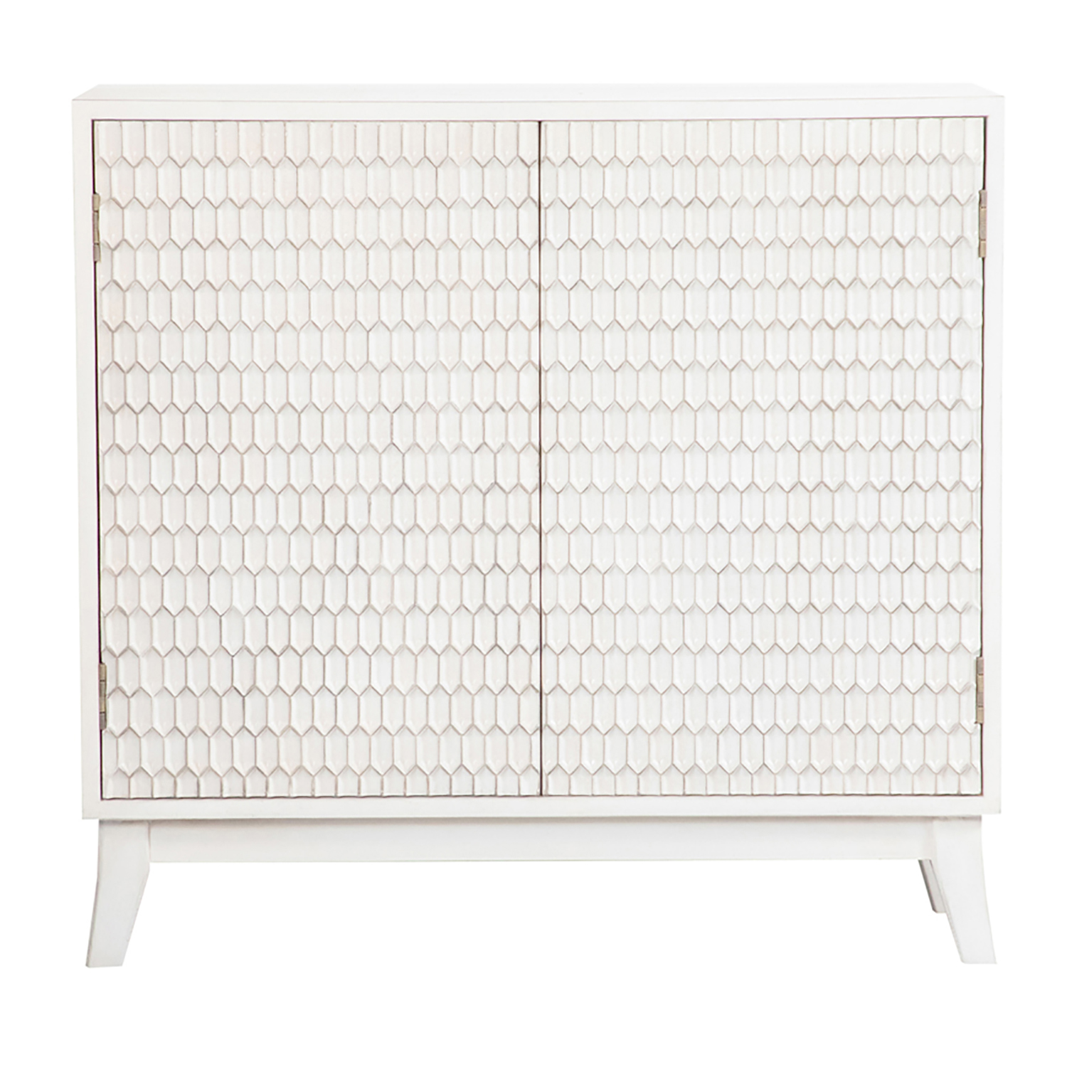 Gambon Rectangular 2-door Accent Cabinet White