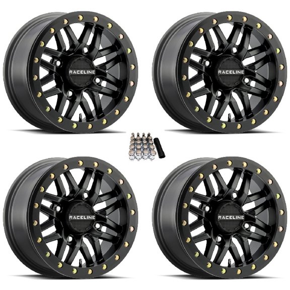 Raceline Ryno Beadlock UTV Wheels/Rims Black 14" Polaris RZR 1000 XP / Ranger XP 900/1000