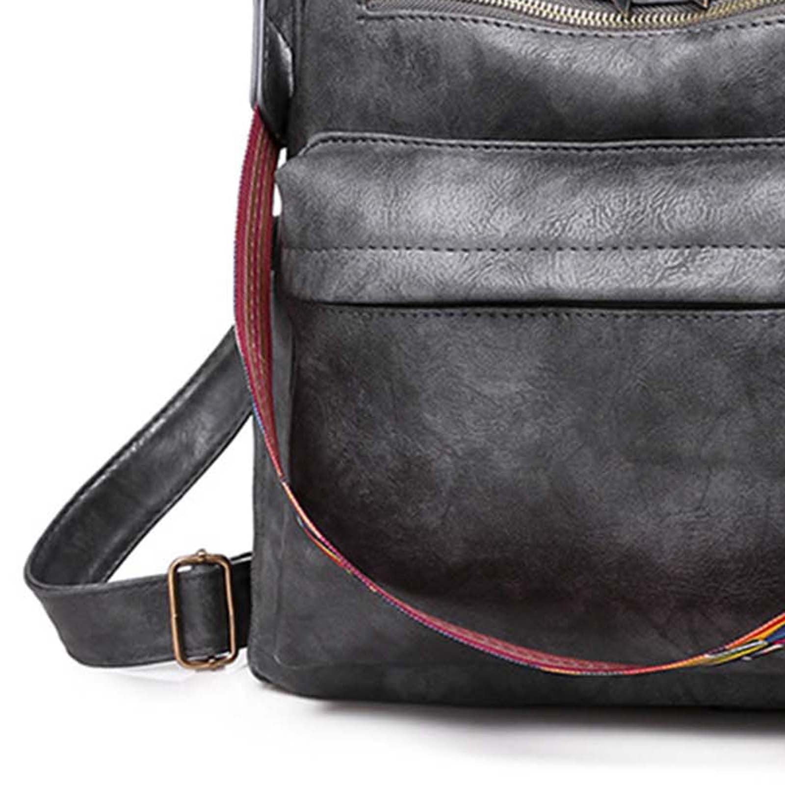 Aueoeo Faux Leather Backpack Purse for Women Travel Backpack Purses Fashion Ladies Shoulder Bag with Shoulder Strap