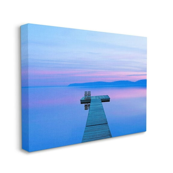 Stupell Home Décor Lake Landscape Blue Purple Photograph Canvas Wall Art by James McLoughlin