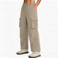 thumbnail image 6 of Inleife Women's Cargo Pants Elastic Waistband Drying Hiking Pants with Pockets, 6 of 6