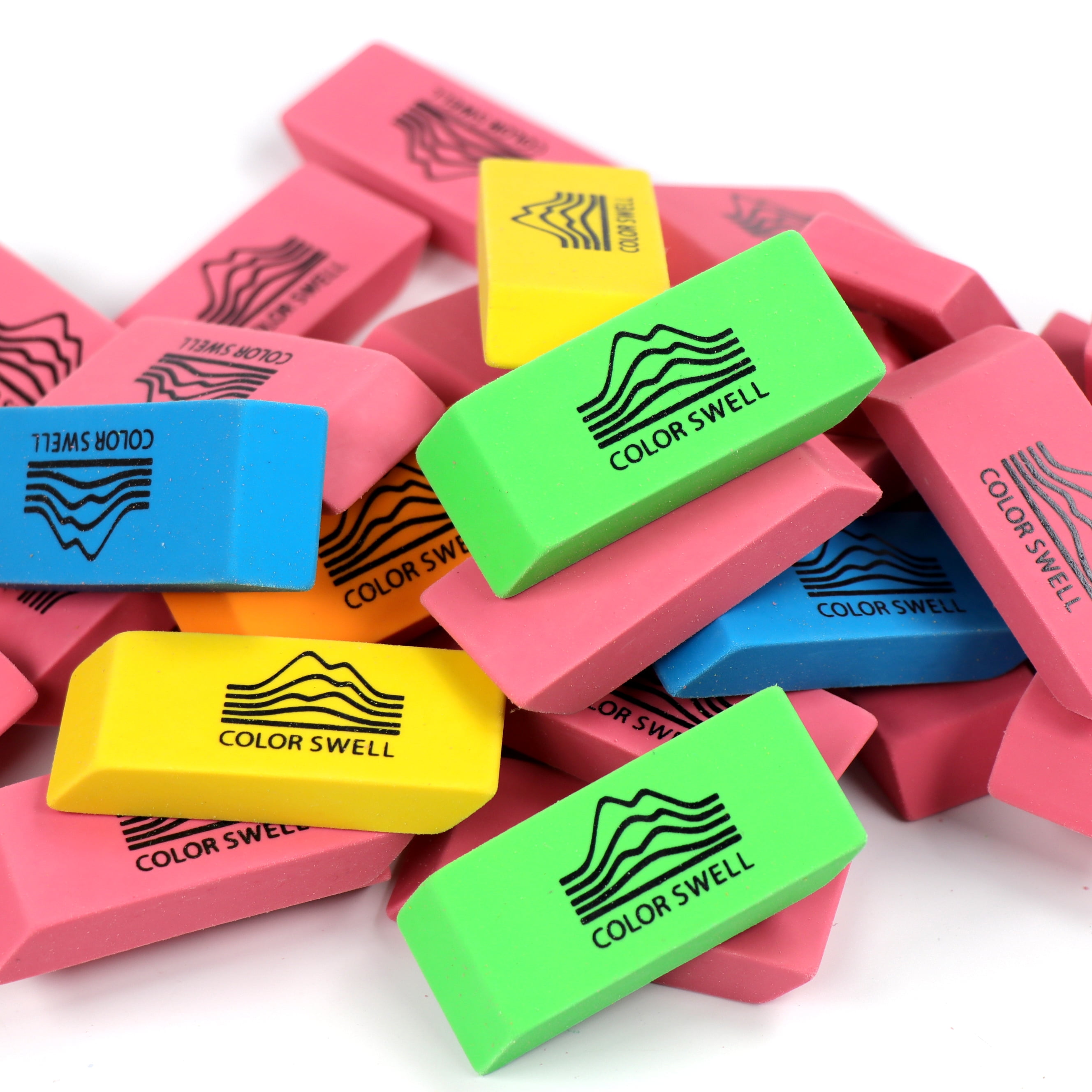 Color Swell Pencil Eraser Value Pack, Bulk Pink and Neon Erasers, 120 Count