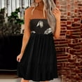 thumbnail image 7 of Womens Summer Tube Tops Dresses Smocked Off the Shoulder Beach Dress Strapless Pleated Flowy Holiday Sundress, 7 of 7