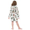 thumbnail image 7 of FORMRS Niños Bathrobe Unisex Hooded Robe Soft Plush Pajamas Sleepwear, Size 2-3T, Brown Christmas House, 7 of 7