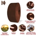 thumbnail image 3 of ELW Grass Feed Leather 8-10 oz. 3-4mm 2.25"x60" 5.7x152.1cm Bourbon Brown Full Grain Cowhide Belt Blank, Straps Tooling, Holsters, Saddle Bags, Knife Sheaths, Furniture Accent, Restoring Chairs, 3 of 8