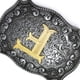 thumbnail image 4 of Hebilla de cinturón de vaquero occidental con letras iniciales, accesorios de cinturón con hebilla de para adultos, jóvenes y F Salvador Los hombres hebilla de cinturón, 4 of 9