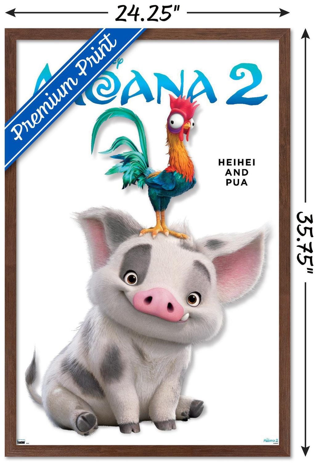 Disney Moana 2 - Heihei and Pua Feature Series Wall Poster, 22.375" x 34"