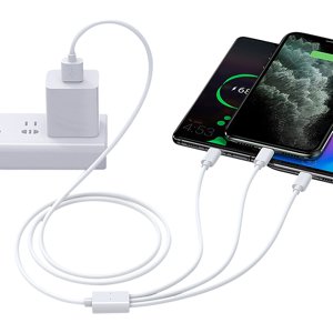 WIFKLSIIPG Three-in-one Portable Smart Phone Charging Cable, Suitable for Mirco-usb, Type-C Charging Cable