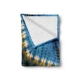 thumbnail image 2 of Ethnic Soft Flannel Fleece Throw Blanket, Star in Middle of Color Power Textured Ikat Pattern Print, Cozy Plush for Indoor and Outdoor Use, 70" x 90", Blue Orange, by Ambesonne, 2 of 6