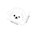 thumbnail image 3 of Dog Head Shaped Pet Feeding Mat 23.6inX15.7in Waterproof Non-Slip Cat Bowl Mat for Small Pets, White, 3 of 6