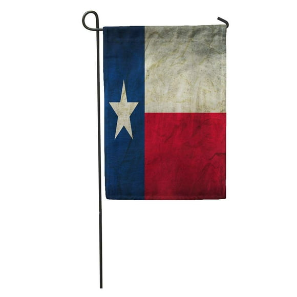 NUDECOR Houston Texas Flag on Abstract Aged Ancient Antique Austin Border Garden Flag Decorative Flag House Banner 12x18 inch