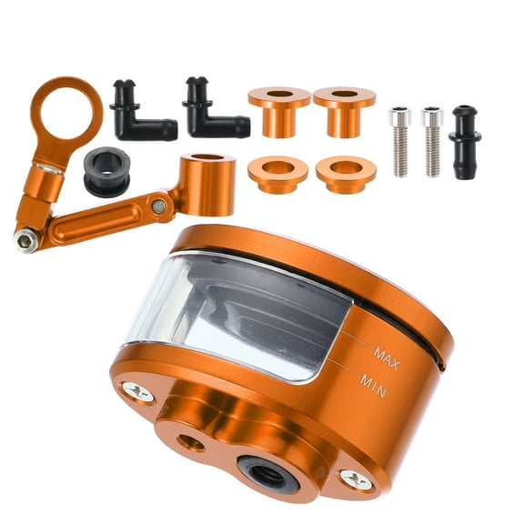 Universal Motorcycle Master Cylinder Reservoir Front Brake Clutch Tank Oil Cup for Honda for Yamaha for Suzuki Orange