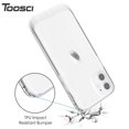 thumbnail image 6 of TOOSCI Cell Phone Case for iPhone 12, Designed Clear Not Yellowing, Shockproof Inner Soft Phone Case for iPhone 12 6.1-Inch, 6 of 7