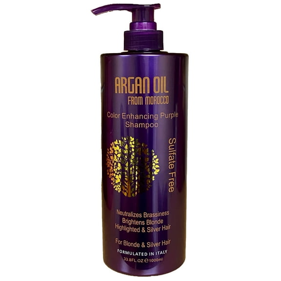 Argan Oil from Morocco Color Enhancing Purple Shampoo, 33.8 fl.oz. (1000 ml)