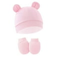 thumbnail image 3 of 4 Pack Newborn Baby Hats Mittens Set for Boys Girls Hospital Hat Beanie Infant Caps Baby Gloves for 0-6 Months, 3 of 6