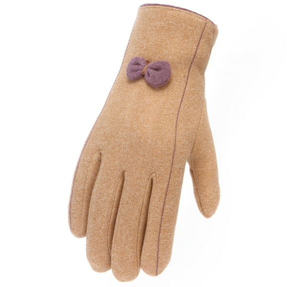 Puntoco Clearance Women Cartoon Winter Cold and Warm Windproof Outdoor Cycling Ski Gloves Khaki