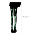 thumbnail image 3 of Opolski Glow Dark Stockings Festive Halloween Stockings Halloween Skeleton Women Pantyhose Ghost Leg Print Contrast Color Glow at Night Thin Mesh Terrifying Green, 3 of 8