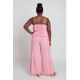thumbnail image 4 of Women's Plus Size High Waisted Crepe Knit Tiered Palazzo Pants, 4 of 4