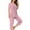 Pink, variant on Uaswgudfs 2 Pack Womens Pajama Sets Short Sleeve Henley Crew Neck Top with Long pants Soft Comfy Loungewear Sleepwear