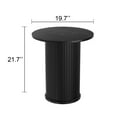 thumbnail image 6 of StorageWorks Modern Round Tambour End Table, Mid-Century Small Side Table for Living Room, Bedroom, Black, 6 of 8