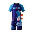 thumbnail image 5 of Traje de baño de una pieza con dibujos animados para niños, pantalones cortos de manga corta para niños, traje de baño conservador para bebés, 5 of 5