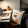 thumbnail image 4 of Halloween Pillow Cover 18x18 Inch Vintage Spooky Fall Festive Throw Pillow Case Soft Decorative Cushion Cover with Hidden Zipper,for Home Couch Bed Indoor Outdoor, 4 of 4